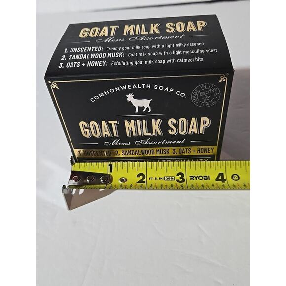 Goat Milk Soap Pack Of 3 Commonwealth Soap Co. Finest Triple Milled Quality Mens - Picture 8 of 11